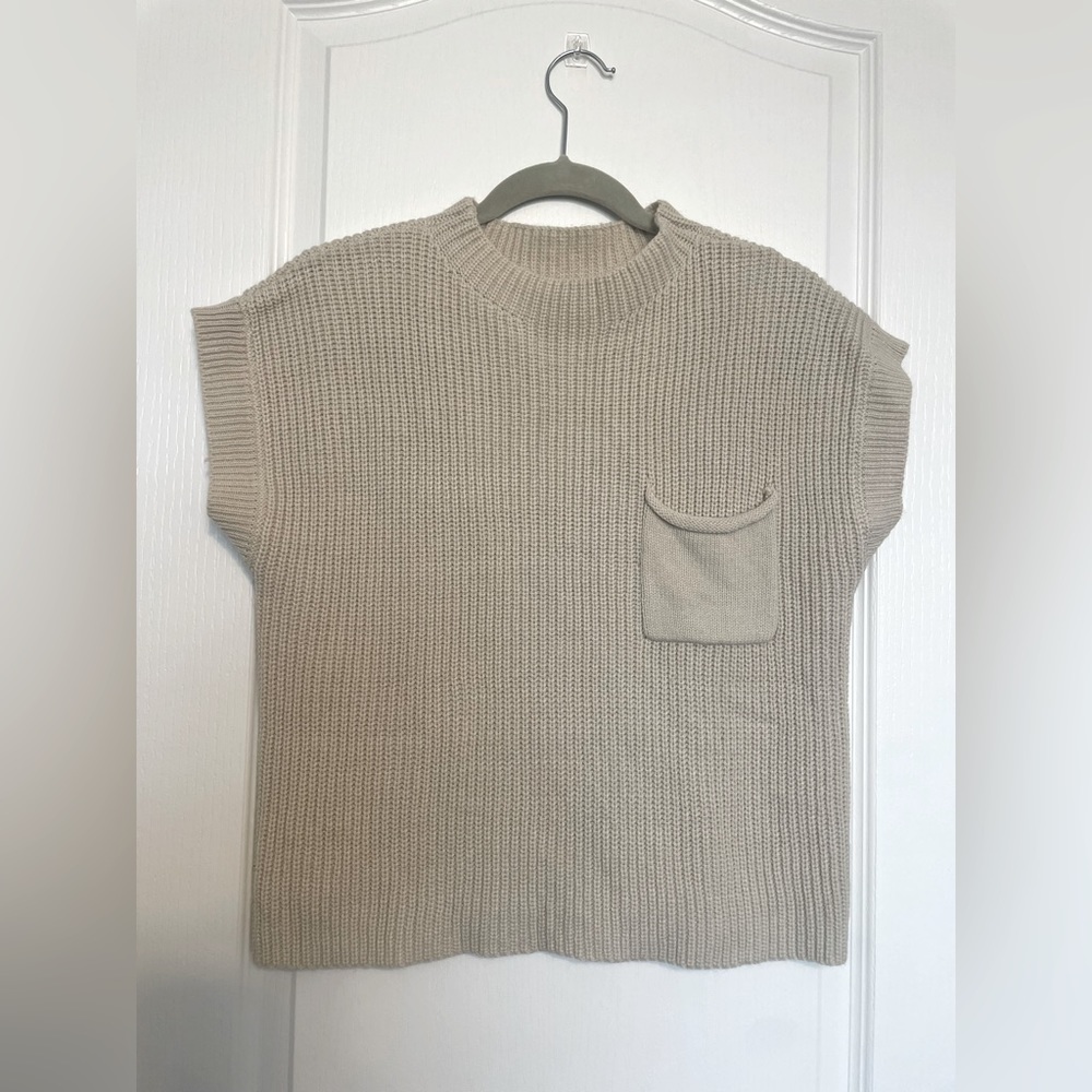 Boutique mock neck knit sweater top